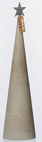 Lübech Living juletræ Cement cone grå højde 30 cm og diameter 8 cm - Fransenhome